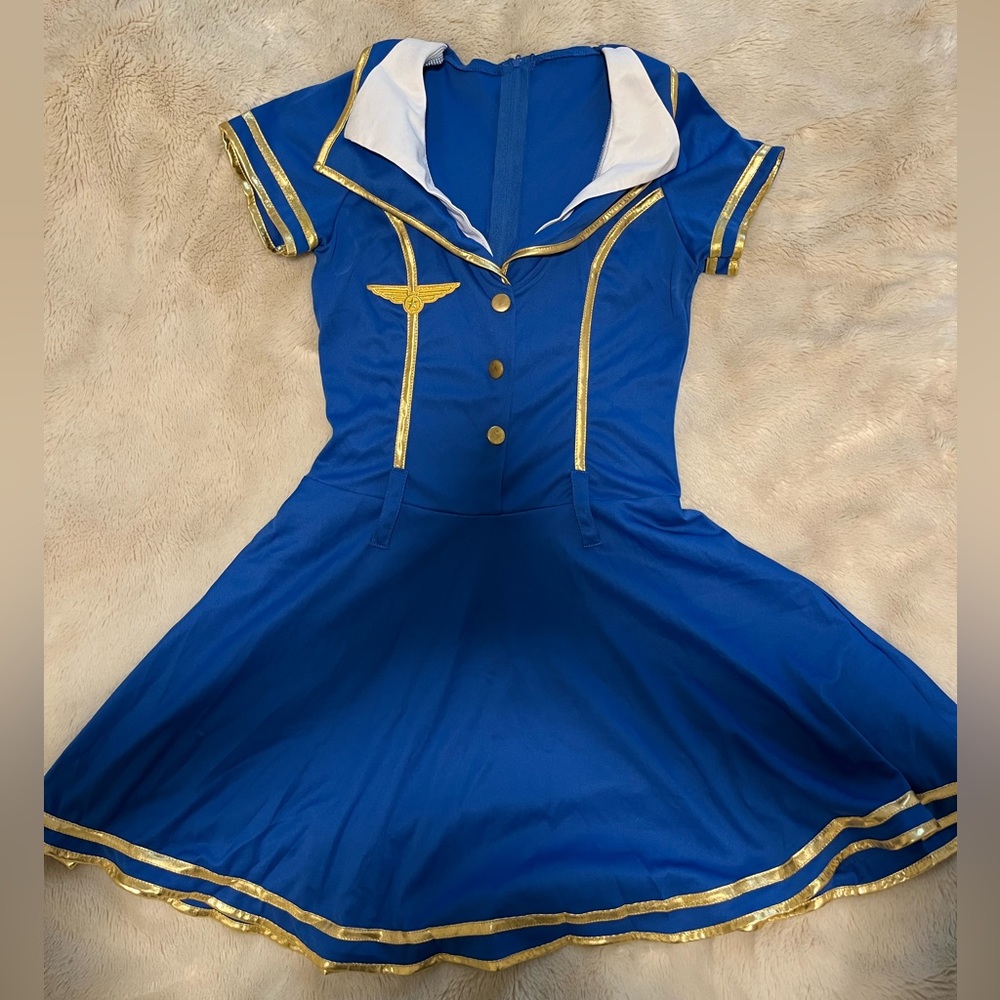 Flight attendant pilot cosplay costume